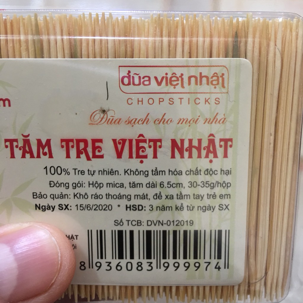 Set 5 Hộp Tăm tre Việt Nhật cao cấp 100% tự nhiên, không tẩm chất độc hại, an toàn sức khỏe