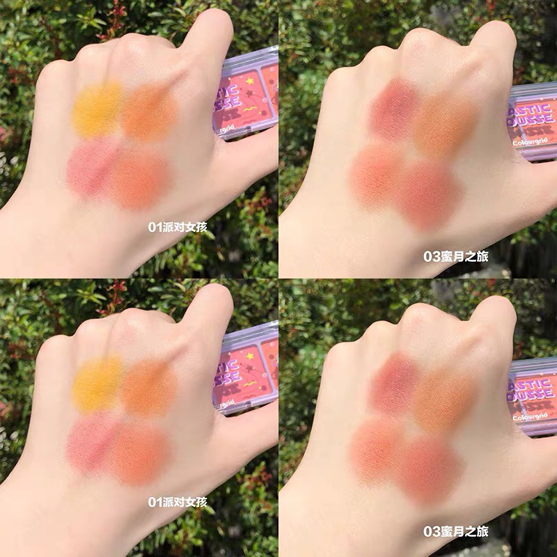 [COLOUR GRID] Bảng má 4 ô Coulour Grid Elastic Mousse (CU130) | BigBuy360 - bigbuy360.vn