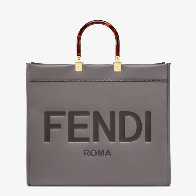 Túi Tote Fendi Nâu Đen Ghi Trắng