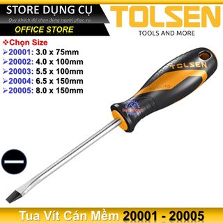 Tua vít dẹp cán mềm tolsen 20001 / 20002 / 20003 / 20004 / 20005 | tua vít cán mềm có từ tính