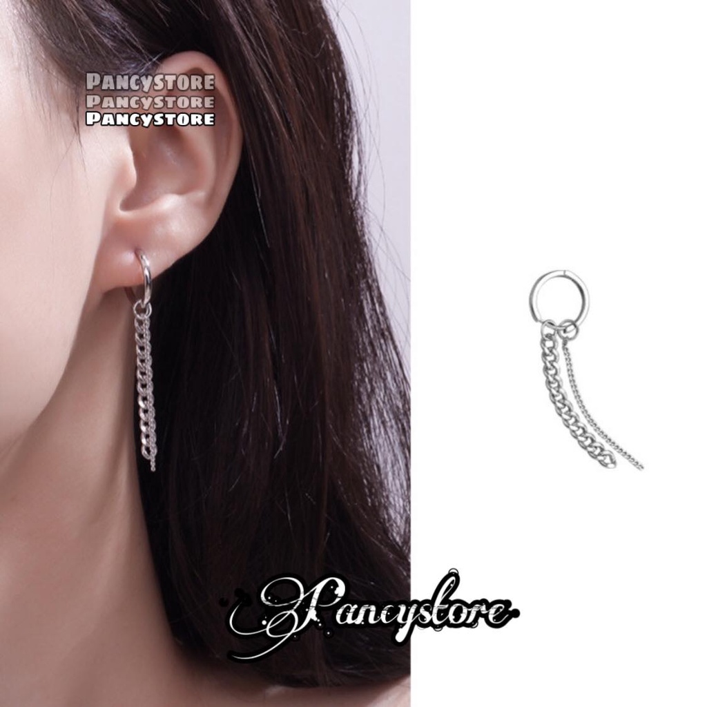 khuyên tai dây xích cá tính cho nam nữ