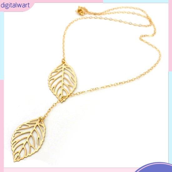 Dây chuyền mặt hình hai chiếc lá thời trang cho nữ