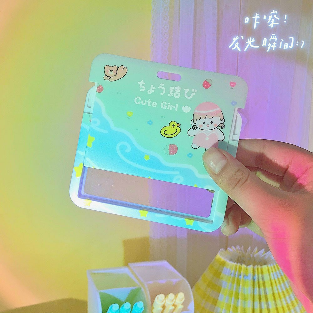 Thẻ tên ngang kèm dây đeo hình thỏ , cô gái cute