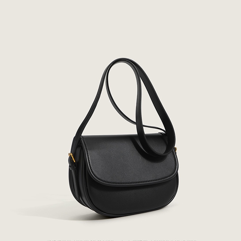 Túi Đeo Vai Hình Yên Ngựa Màu Trơn Phong Cách Retro Thời Trang Mới