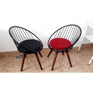 Ghế nón sắt chân gỗ ( LA-C039)