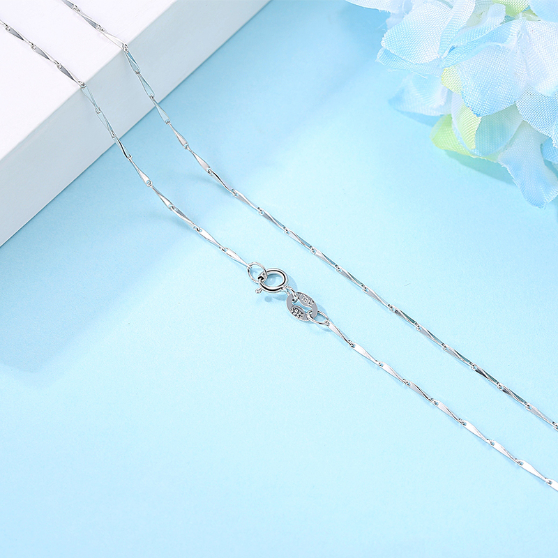 999 sterling bạc Necklace nữ chuỗi xương đòn ngắn chuỗi không có mặt dây chuyền xương rắn chuỗi mỏng 925 Bạc Chuỗi Phụ k