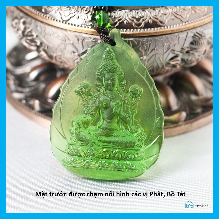 Dây chuyền Lưu Ly Phật Bổn Tôn Mật Tông - hình Lá Bồ Đề chạm khắc các vị Phật, Bồ Tát - Hiên Nhà | BigBuy360 - bigbuy360.vn