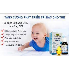 [Tem Chemist] Siro thông minh Nature's Way Kids Smart Drop DHA 20ml 1m+ giúp bé sáng mắt phát triển não bộ toàn diện