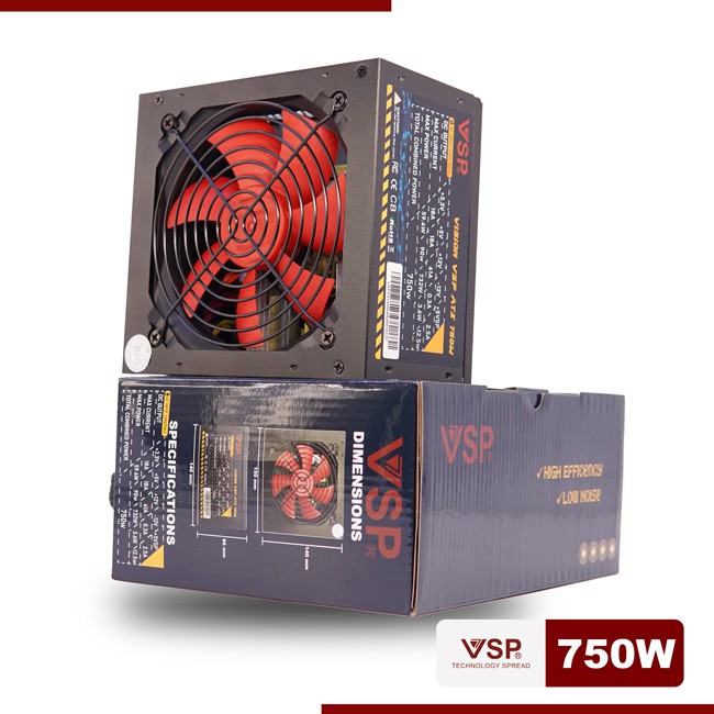 Nguồn máy tính VSP 750W - Hàng chính hãng (BH 24 tháng)