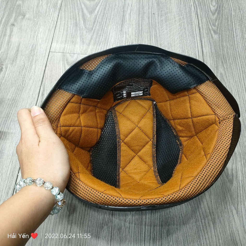 Lót thay mũ bảo hiểm 3/4 Royal M20C gồm 1 lót và 2 ốp tai