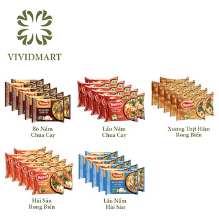 [10 gói] MÌ REEVA 4 VỊ LẨU NẤM / LẨU BÒ NẤM CHUA CAY / LẨU NẤM HẢI SẢN / HẢI SẢN RONG BIỂN - GÓI 85G- UNIBEN