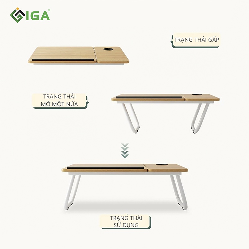 Bàn học gấp gọn chữ U, bàn trà bệt bàn ăn tùy chỉnh góc nghiêng thông minh hiện đại- GM55