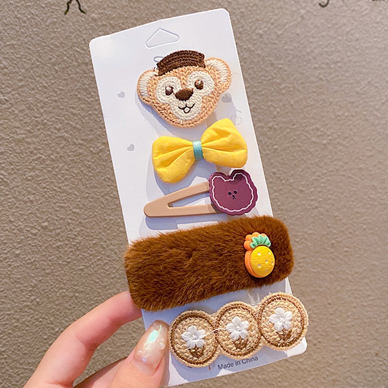 Kẹp tóc vải thiết kế đáng yêu thời trang mùa thu và đông dành cho bé gái