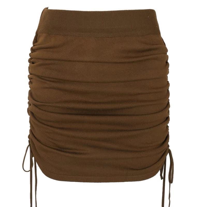 [ CÓ ẢNH THẬT + VIDEO TỰ QUAY ] Chân Váy Len Về Có 2 Màu Đen,Nâu Dây Rút Dày Dặn Cao Cấp Hàng Loại 1 | BigBuy360 - bigbuy360.vn