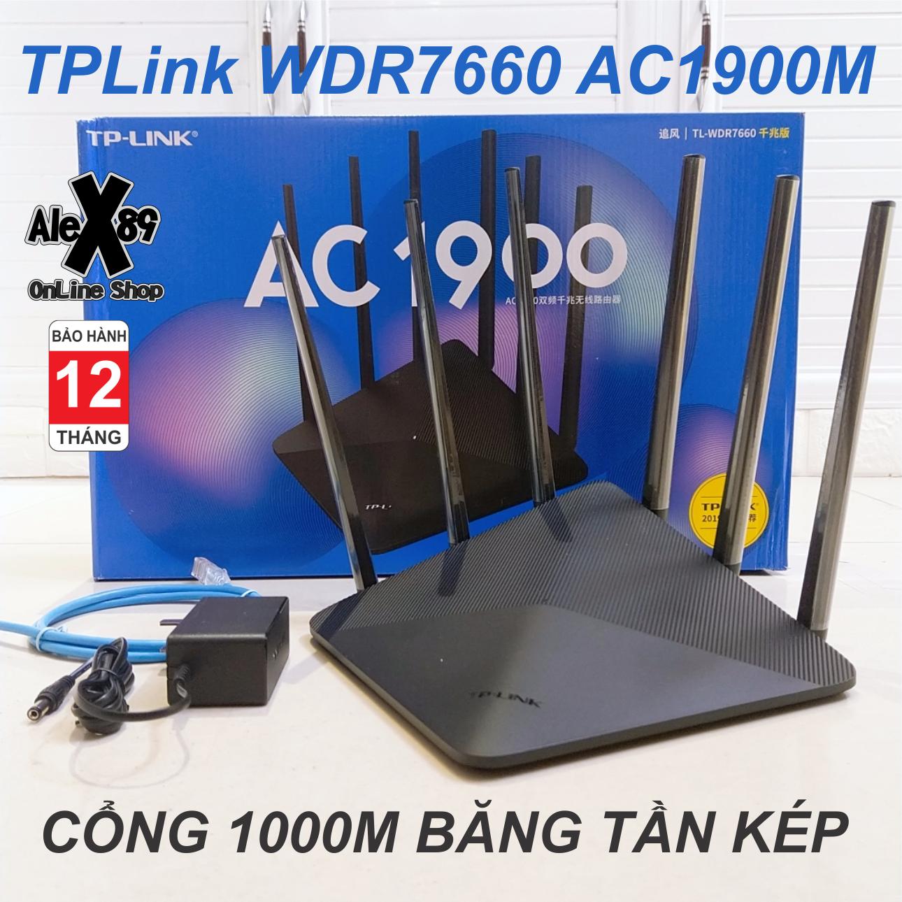 TPLink WDR7660 Thiết Bị Phát Wifi 1900Mbs- Phiên Bản Bộ định tuyến không dây băng tần kép TP-LINKMón quà PcbP