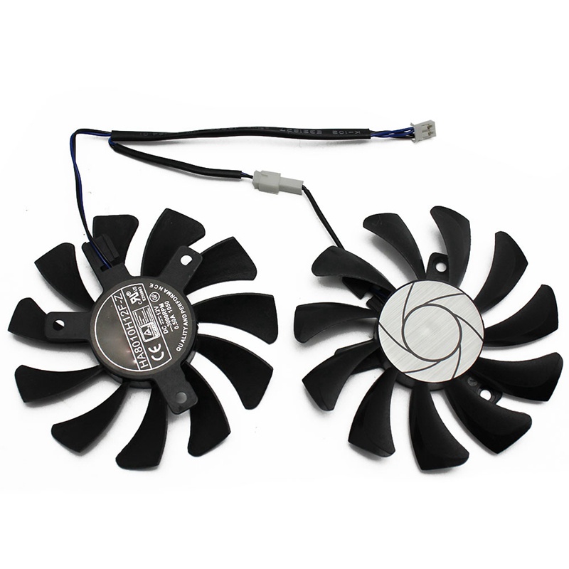 Quạt Tản Nhiệt Kép ha8010h12f-z 75mm 2pin gtx1050ti gpu Cho Msx 1050ti gtx-1050-ti-4gt oc