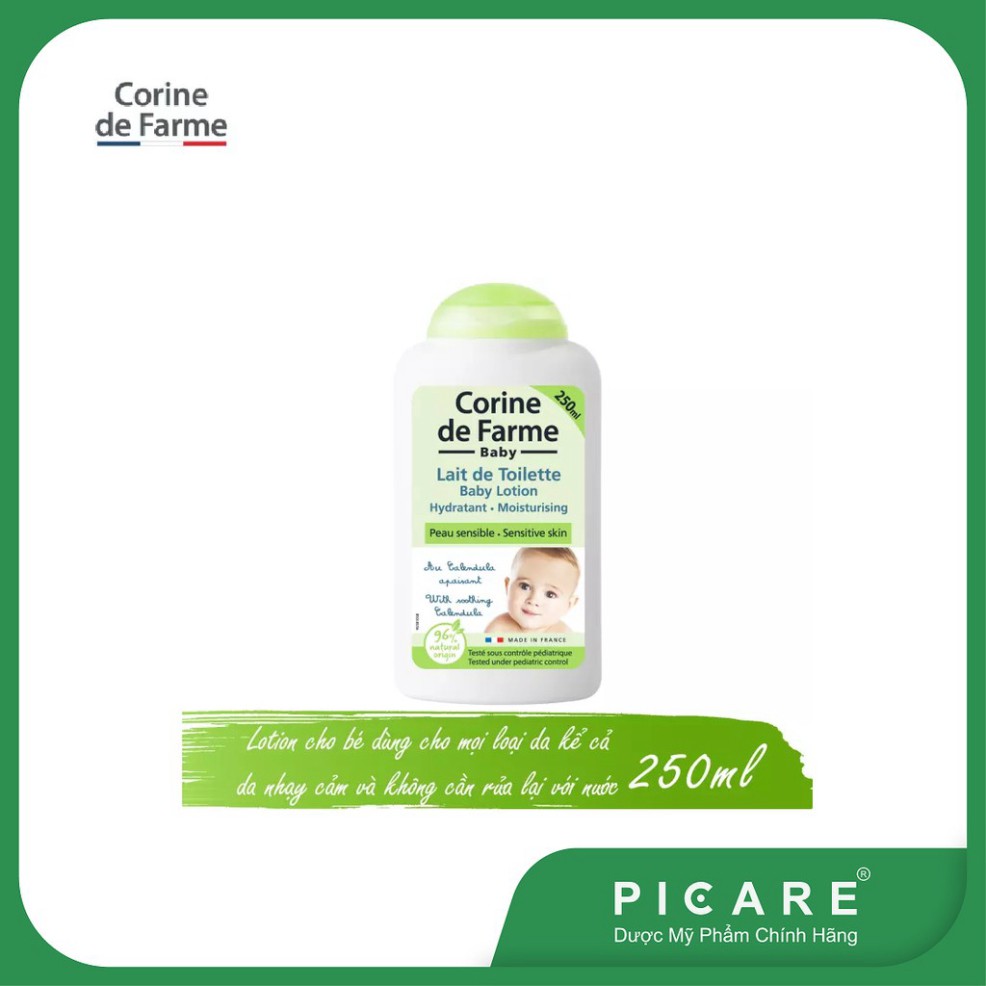 [CHÍNH HÃNG] Corine de farme Kem dưỡng da cho bé Baby Lotion 250ml