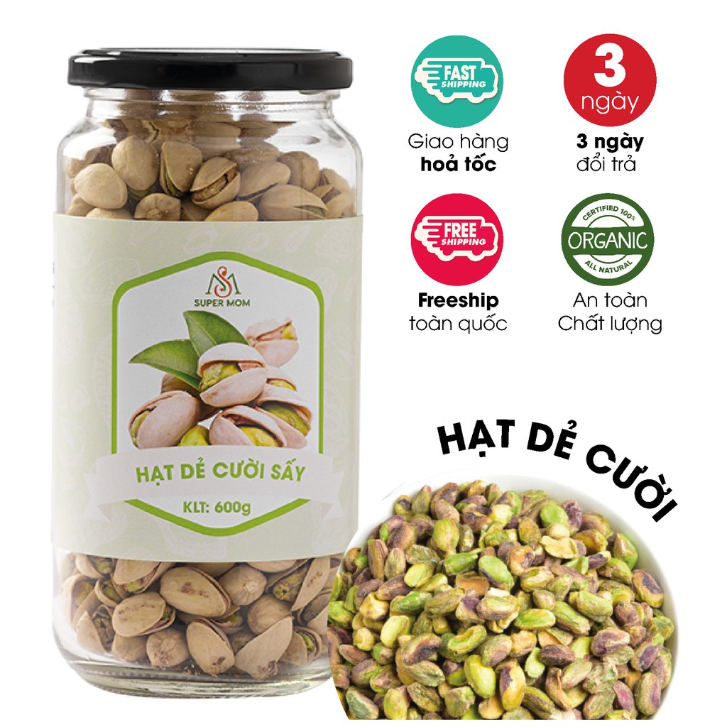 HẠT DẺ CƯỜI SẤY NGUYÊN VỊ ăn vặt healthy cho người ăn kiêng ăn chay &amp; mẹ bầu duy trì và giảm cholesterol và huyết áp cao