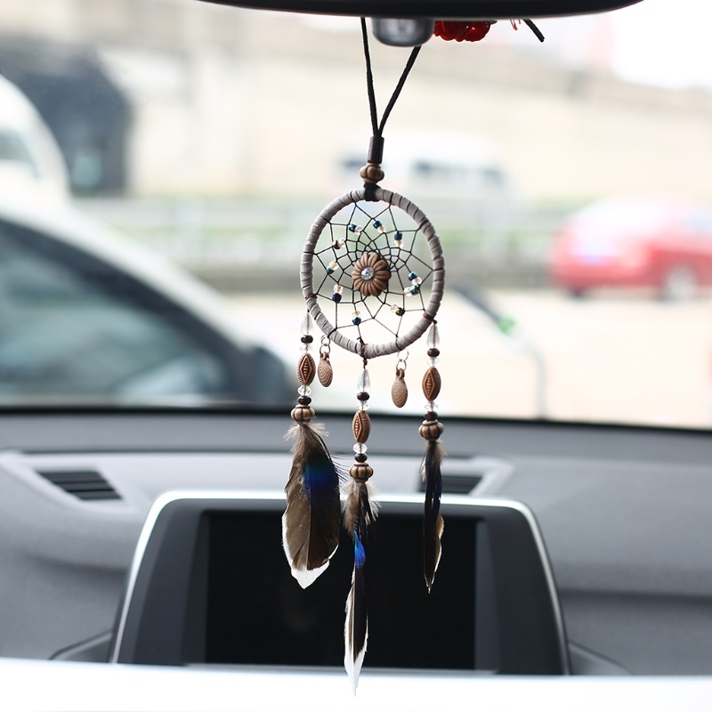 Dreamcatcher đính lông vũ đẹp mắt trang trí nội thất