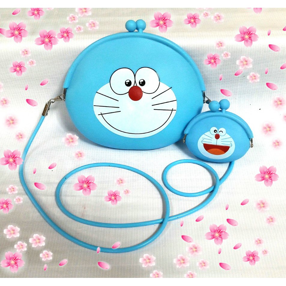 Set túi và ví silicon doremon (gồm: 1 to và 1 nhỏ)