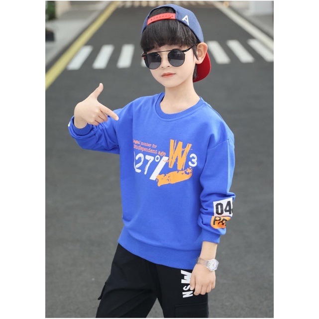 Áo nỉ thu đông bé trai 14-45kg cra.zy cá tính năng động, hàng may kĩ.CRAZY9