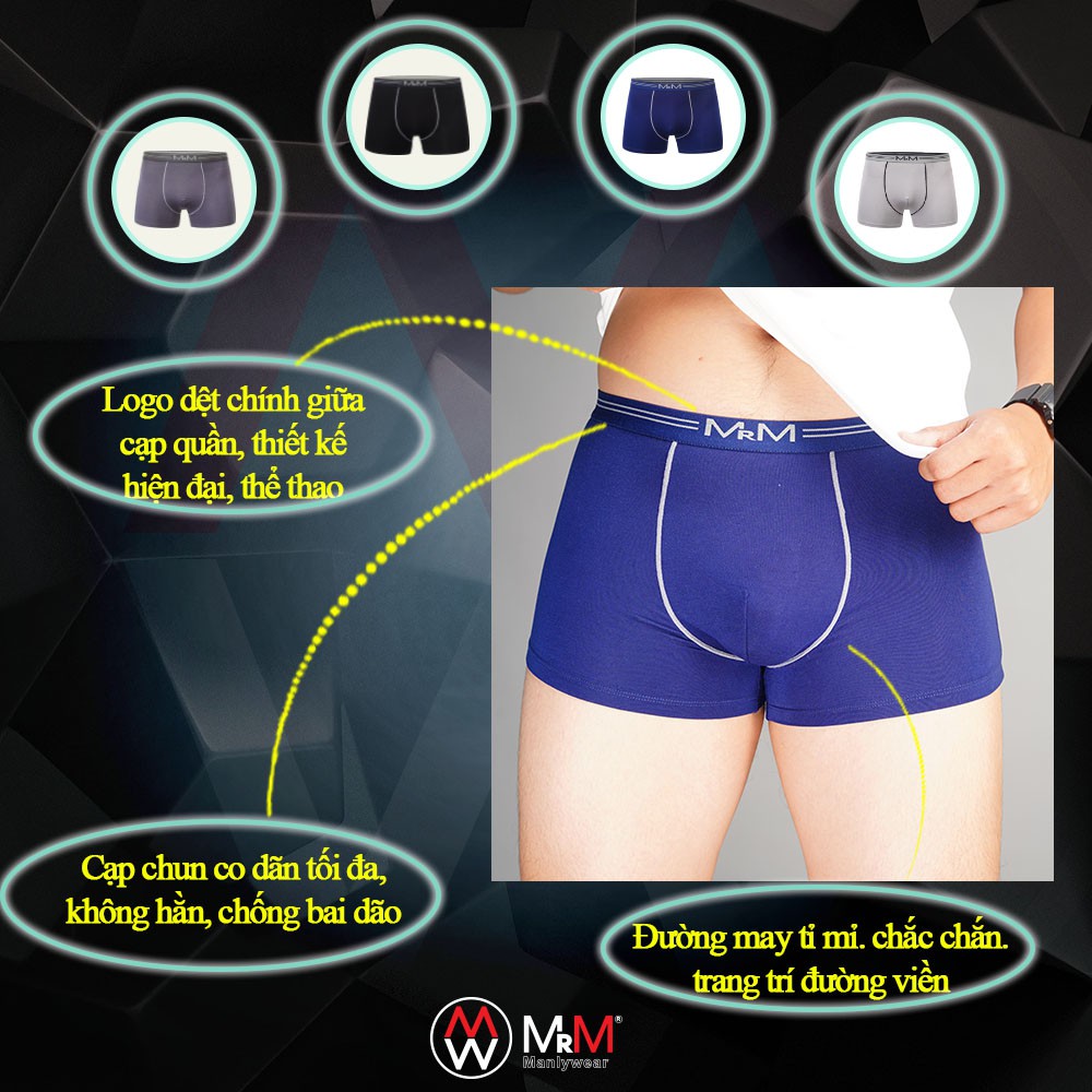 Quần lót nam Boxer sợi tre thiên nhiên kháng khuẩn thấm hút mồ hôi-MRM Manlywear