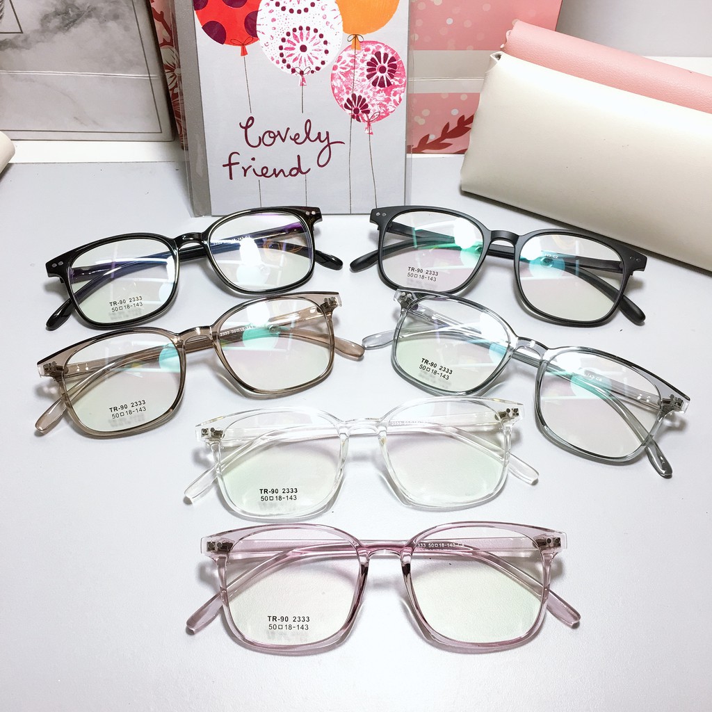 [Gía siêu rẻ]  Gọng kính vuông 2333 nhận cắt mắt cận viễn loạn