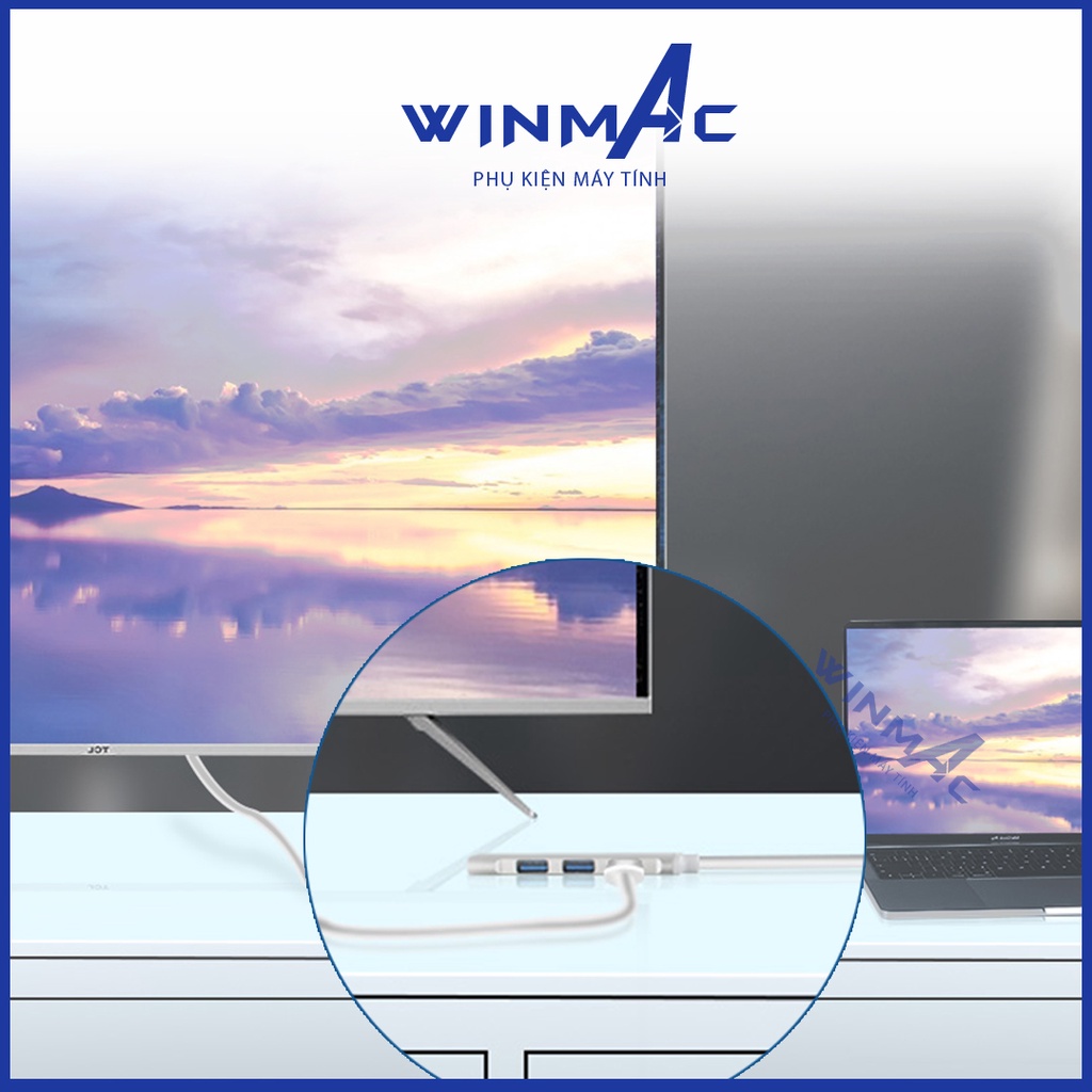 Hub Chuyển Đổi Macbook Type C sang 4 cổng USB - Winmac | BigBuy360 - bigbuy360.vn