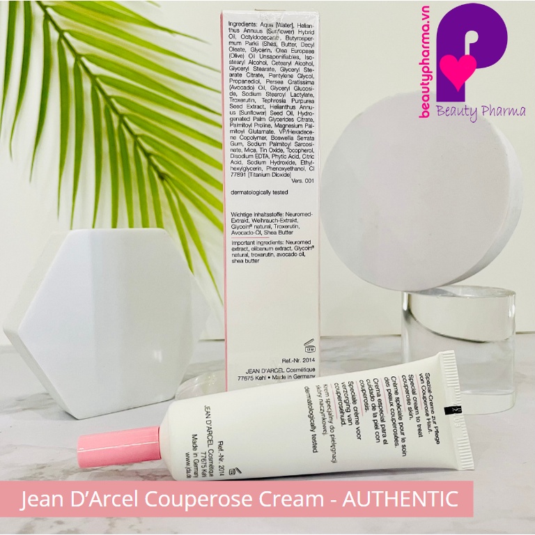 Kem Dưỡng Cho Da Nhạy Cảm, Giảm Đỏ Da Và Giảm Giãn Tĩnh Mạch Jean D'Arcel Couperose Cream 30ml