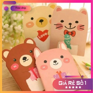 Combo 3 Sổ Tay Mini Hình Thú Có Dòng Kẻ Siêu Cute Dễ Thương Giá rẻ phukienvppbinhduong