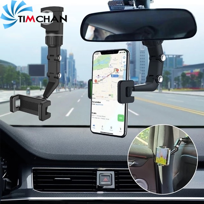 Máy Hút Bụi Xoay 360 Độ ° Giá Đỡ Điện Thoại / Gương Chiếu Hậu Xoay Được Dạng Kẹp Gắn Ghế Ngồi Xe Hơi Thông Dụng