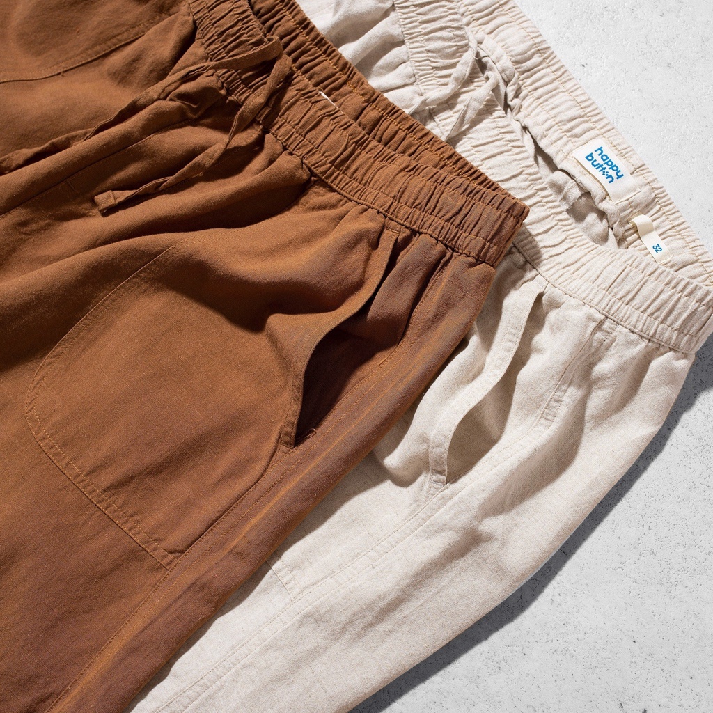 Quần short nam lưng thun có dây rút HB chất vải Linen cao cấp, thoáng mát kiểu dáng thể thao | KATUS STORE 001104