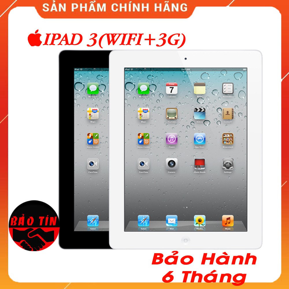 MÁY TÍNH BẢNG IPAD 3 RENTINA WIFI 3G 16/32/64GB ZIN ĐẸP CHẤT | BigBuy360 - bigbuy360.vn