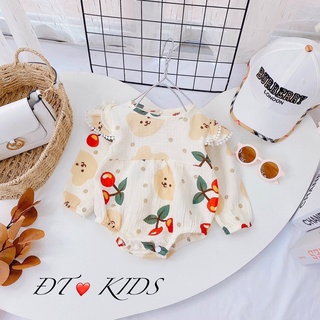 Body ship bé gái chất Muslin mềm mát