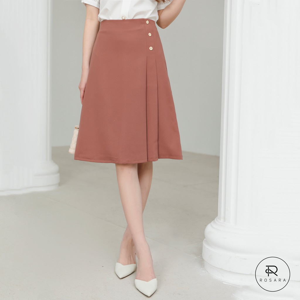 Chân váy dài công sở nữ 2 màu đẹp Rosara S41 | BigBuy360 - bigbuy360.vn