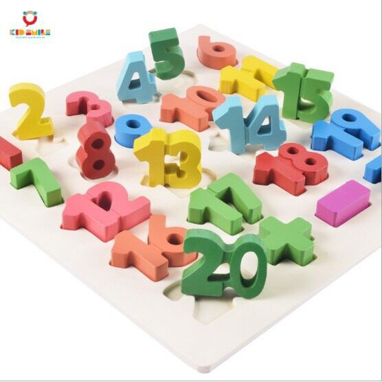 Đồ chơi gỗ giáo dục - Bảng số 1-20 và phép tính - DOZKIDZ