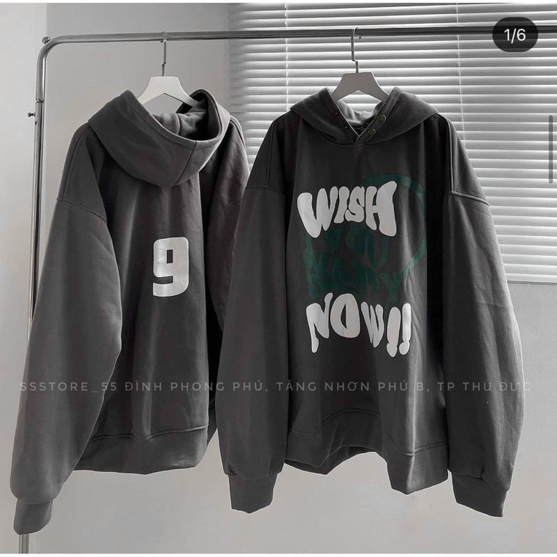 Áo hoodie pe mềm mịn nón 2 lớp có nút bấm kiểu most in hình nổi chất dày dặn from dưới 70kg