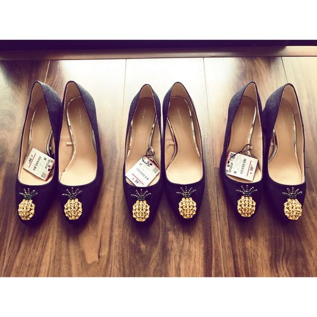 Giầy Zara denim đính ngọc