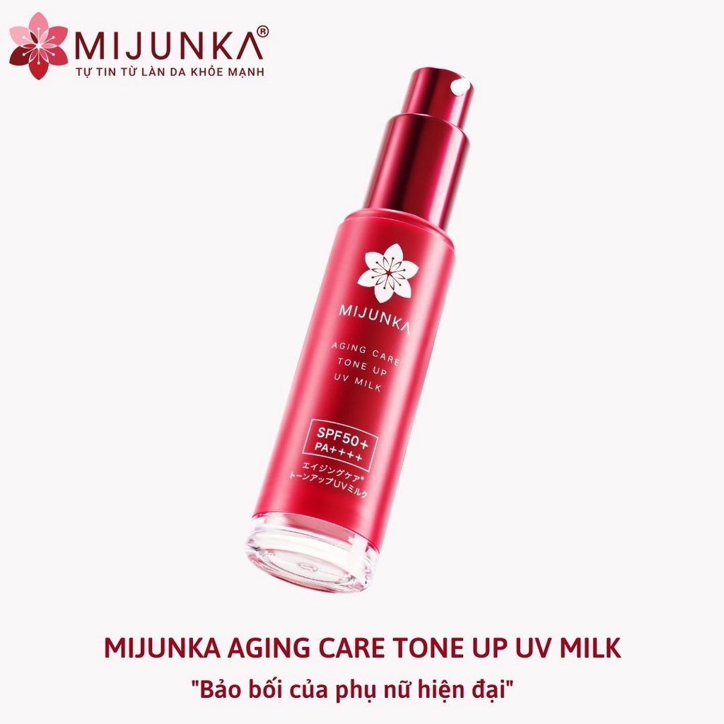 Kem chống nắng Mijunka Aging Care Toneup UV Milk SPF50+/PA++++ 30ml
