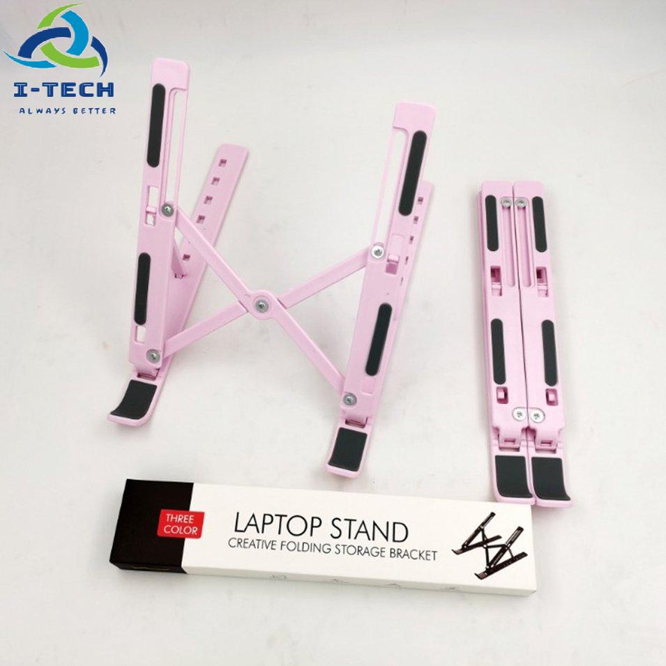 ⚡Khuyến mại⚡7 Holes Foldable Laptop Stand Non-slip Desktop Laptop Holder Adjustable Angles Notebook Bracket Riser