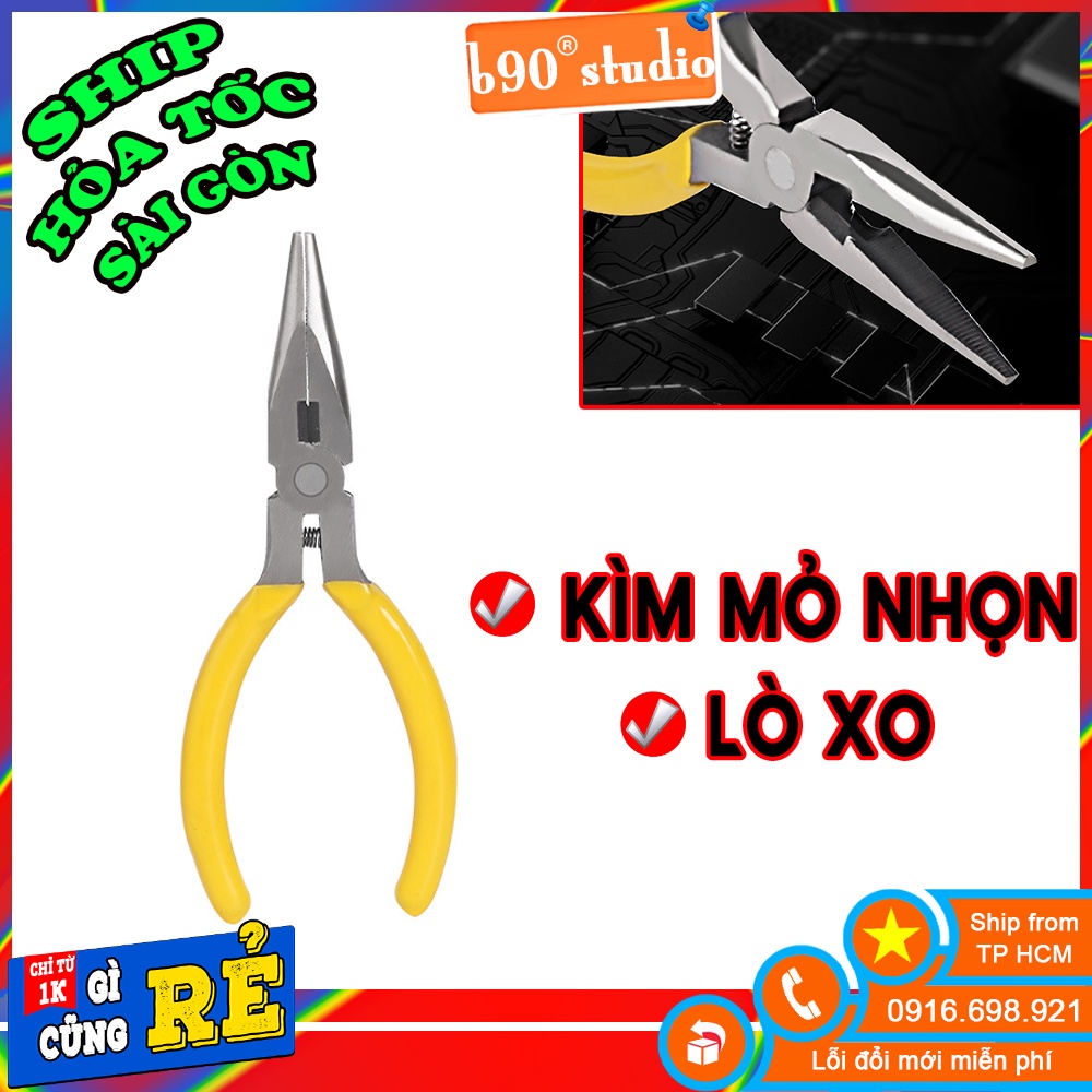 Kiềm cắt điện, kìm mỏ nhọn, kìm mỏ dài thiết kế đơn giản, tiện dụng