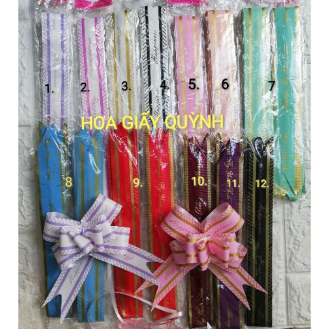 RUY BĂNG RÚT 5CM kiểu Hàn Quốc _ xấp 10 cái