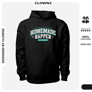 Áo khoác hoodie Clownz Homemade Rapper local brand basic nỉ bông unisex nam nữ form rộng có mũ