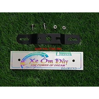 Bộ bảng tên titan XE ÔM ( Bảng tên titan kèm pát sắt + ốc)