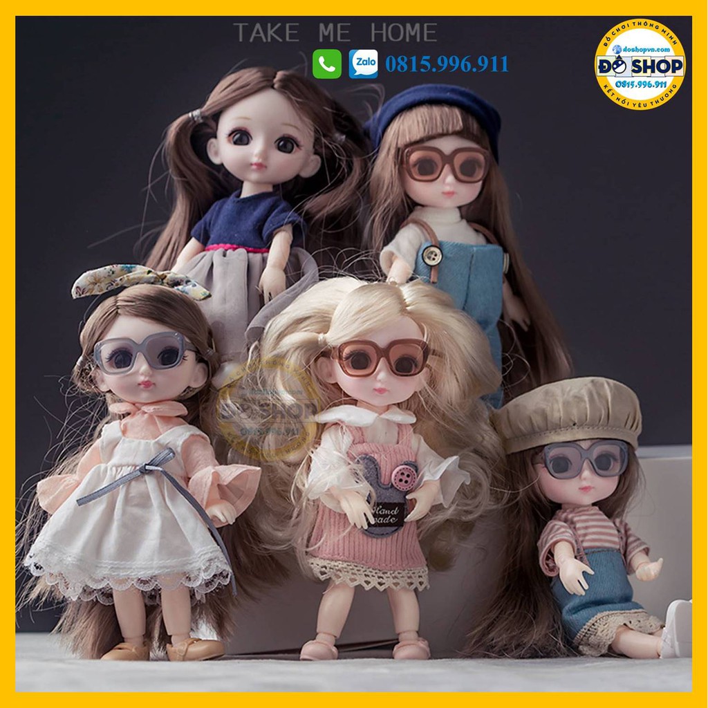 Búp Bê Cao Cấp Dễ Thương BJD 13 Khớp 16CM BB15 - Đô Shop