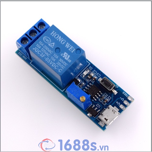 Mạch Relay Tạo Trễ 1 Kênh 5V - 30V IC 555 - 1688s.vn