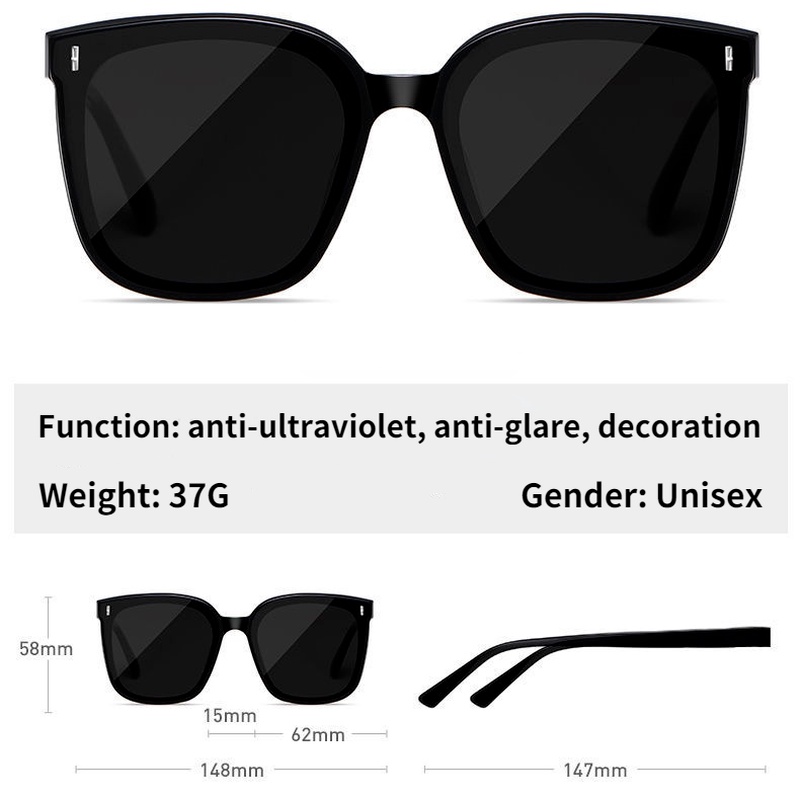Kính mát thời trang gọng vuông chống tia UV