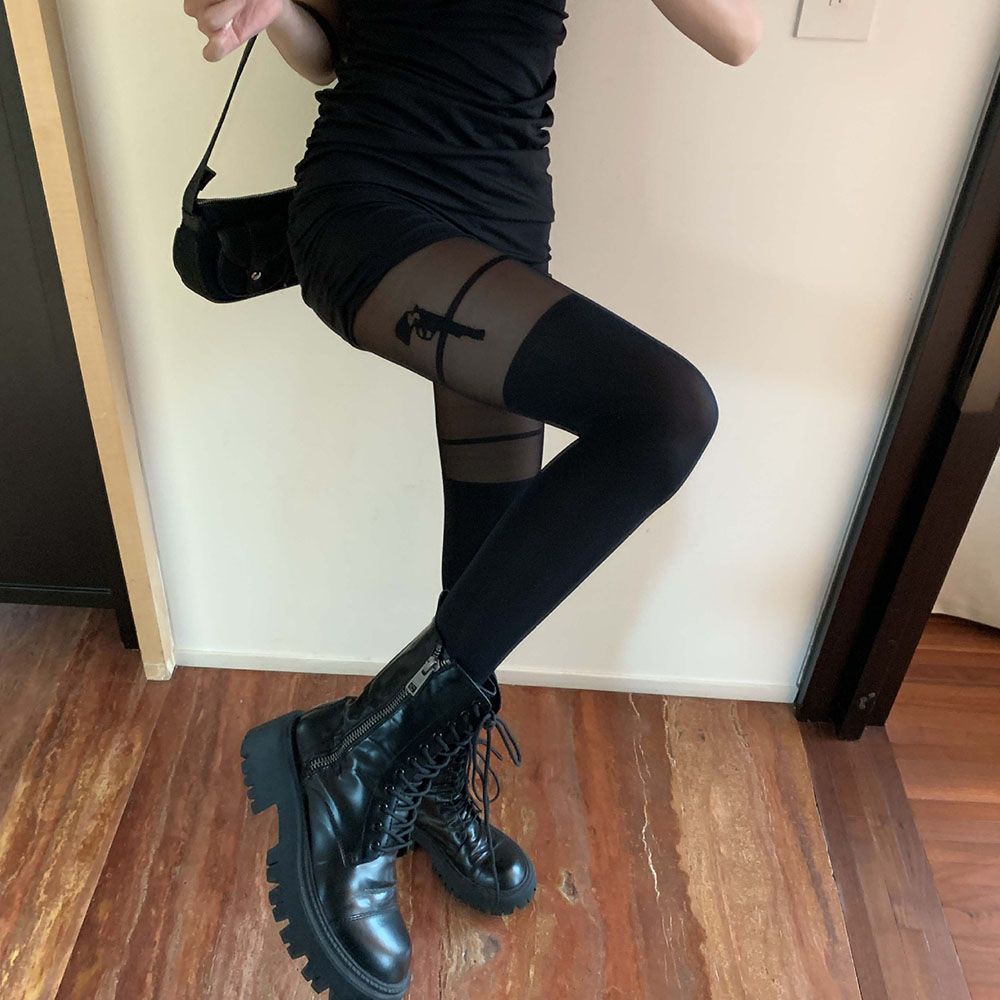 Quần tất dài đến đầu gối màu sắc ngọt ngào thoáng khí phong cách Hàn Quốc cho nữ