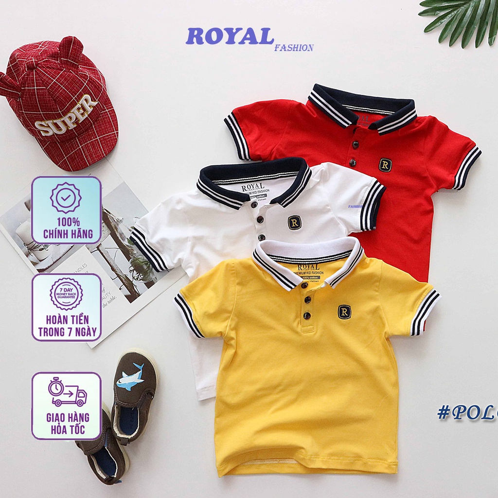Áo polo cho bé trai, áo thun có cổ cho Bé chất cotton 4 chiều từ 9 -29kg