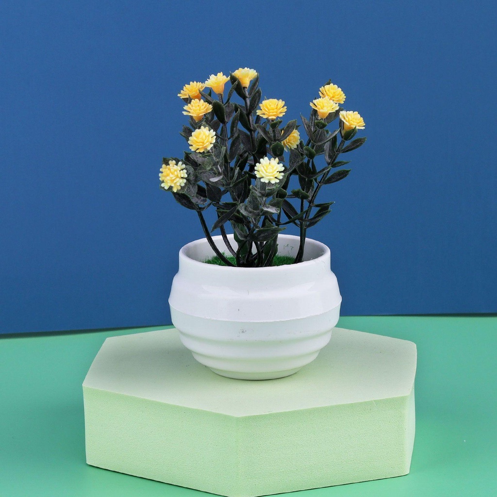 1 Chậu Cây Bonsai Giả Mini Bằng PP Sáng Bóng Để Bàn Trang Trí